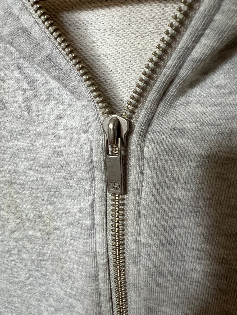 Ivory Ella full zip graphic hoodie distressed unfinished hems organic cotton M - Picture 8 of 10